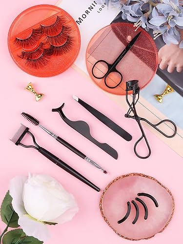 Miniatura 7 de EBANKU 7 Uds. Herramientas de cepillo de peine de pestañas, cepillo de cejas, peine separador de pestañas, herramienta profesional para cejas de