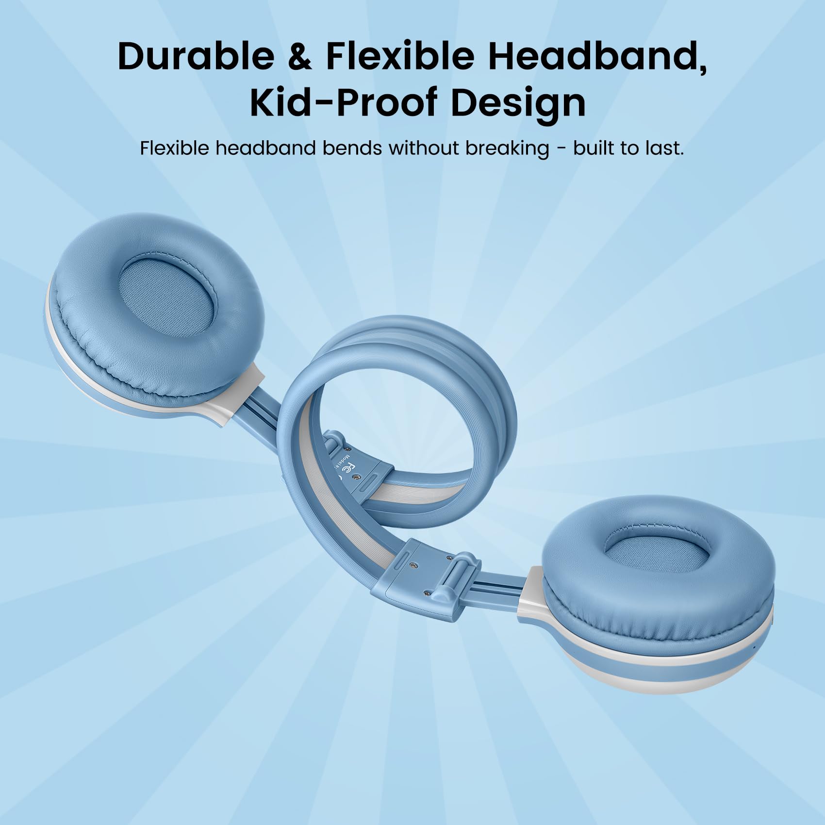 SIMOLIO Auriculares Bluetooth para niños, rosa y azul