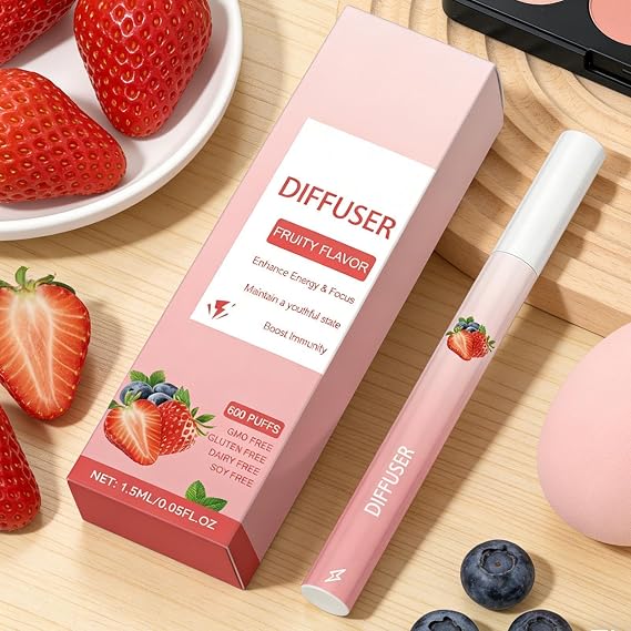 Pen Diffuser - Berry Scented Aroma, Portable Personal Home Care Accessory