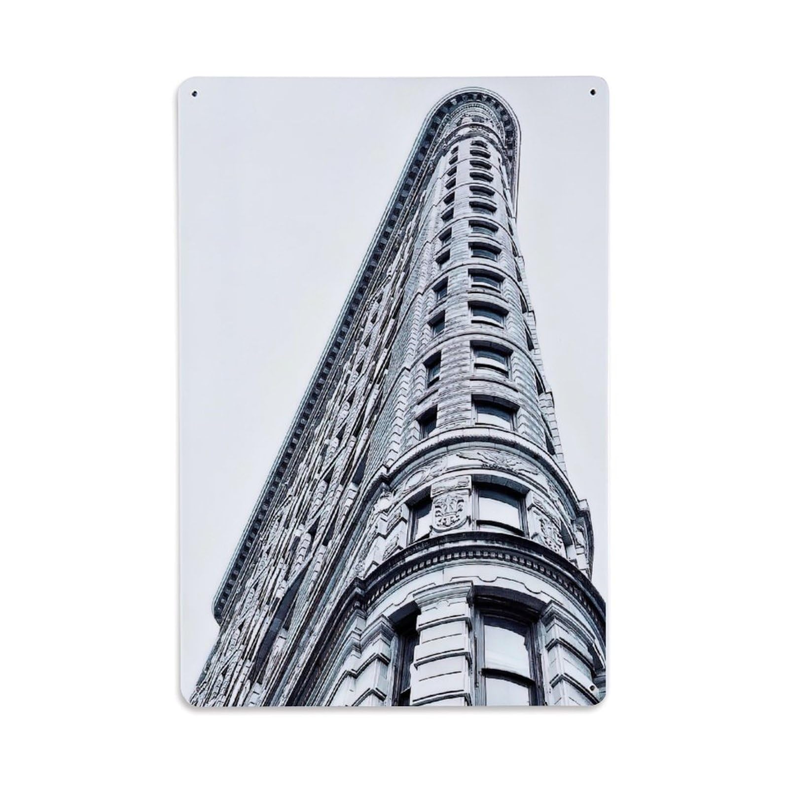 Vintage Photography Flatiron Building Fuller Building Metal Tin Sign Plaque Wall Decor for Cafe, Club Bar, Office, Home Garden Metal Poster 8x12Inch