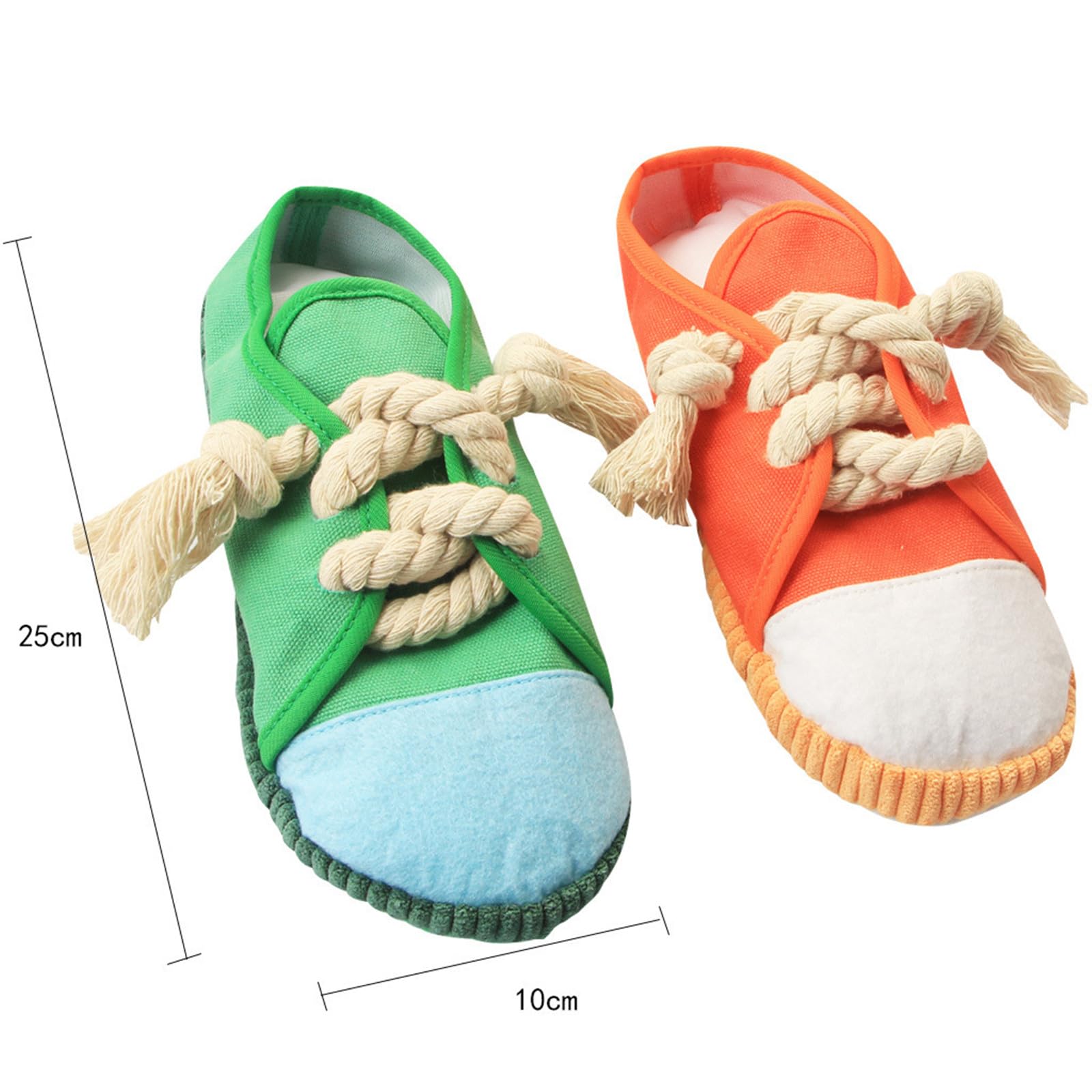 Lxing 2 Pieces Dog Chew Toy, Pet Interactive Toys Durable Dog Shoe Toy Dog Squeaky Toy Shoes Toy for Puppy - Image 2