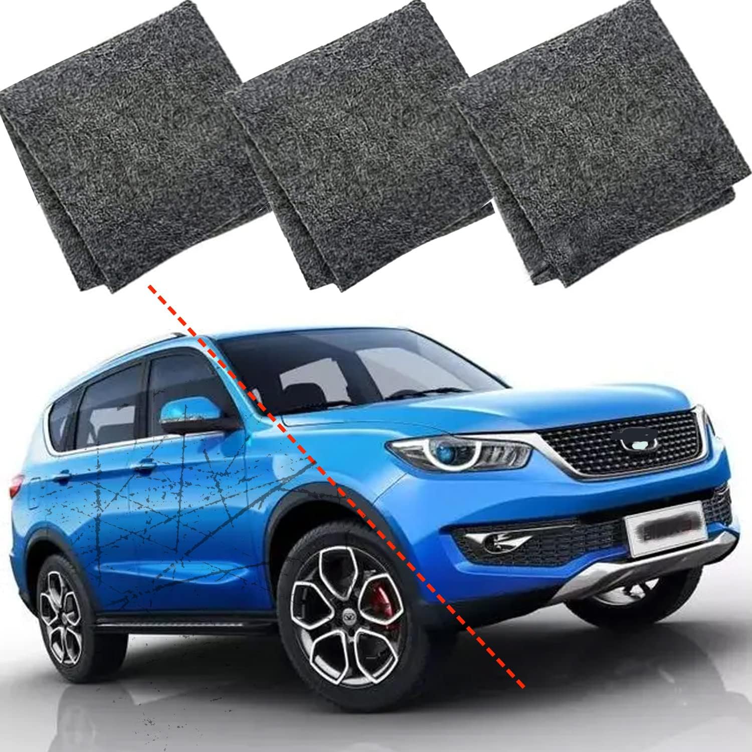 Nanosparklecloth for Car Scratches, Magic Scratch Remover Cloth for Car Scratch Remover, Easily Repair Scratches, Swirls, Paint Residues, Water Spots and Restore The Original Color of The Car Paint