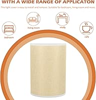 Vista 5 de Pantalla moderna de lino, pantalla de lámpara de barril de hámster, pantalla para lámpara de pie, lámpara de mesa, bombilla de jaula de protección