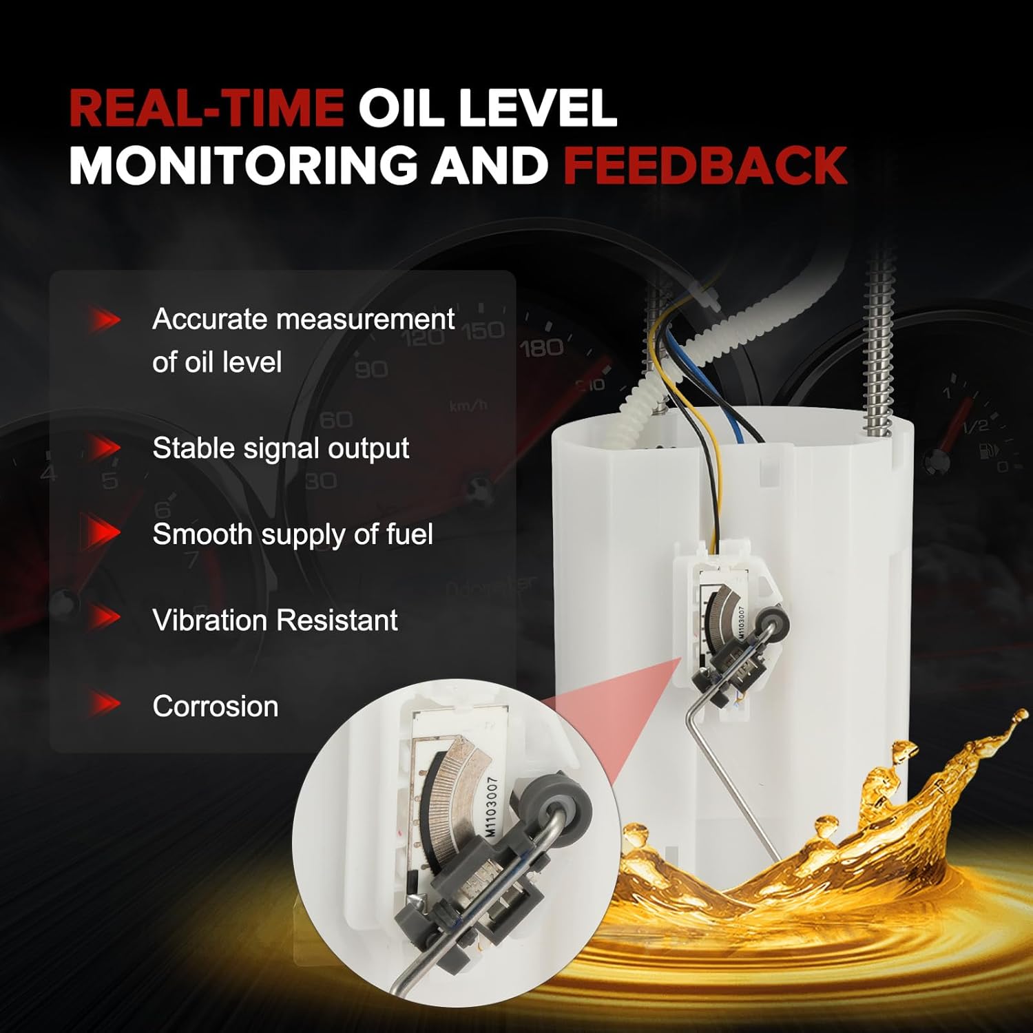 E8656M Electric Fuel Pump Module Assembly Sending Unit Compatible with 2004-2008 Acura TSX,2003-2007 Honda Accord,2.4L L4 Replaces# FG0913 SP8002M 2202-425077