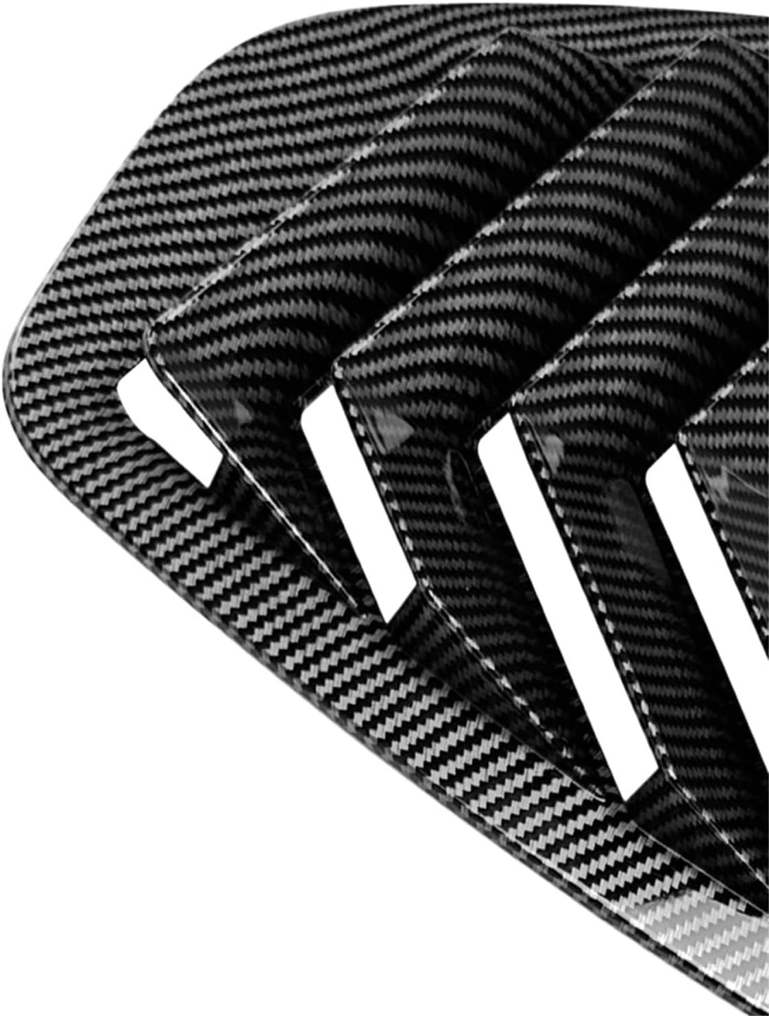 for Alfa Romeo Giulia 2015-2024 Rear Side Window Louver Shutter Trim Cover Carbon Fiber Look/Gloss Black Windshield Sun Shade(Carbon Fiber Look)