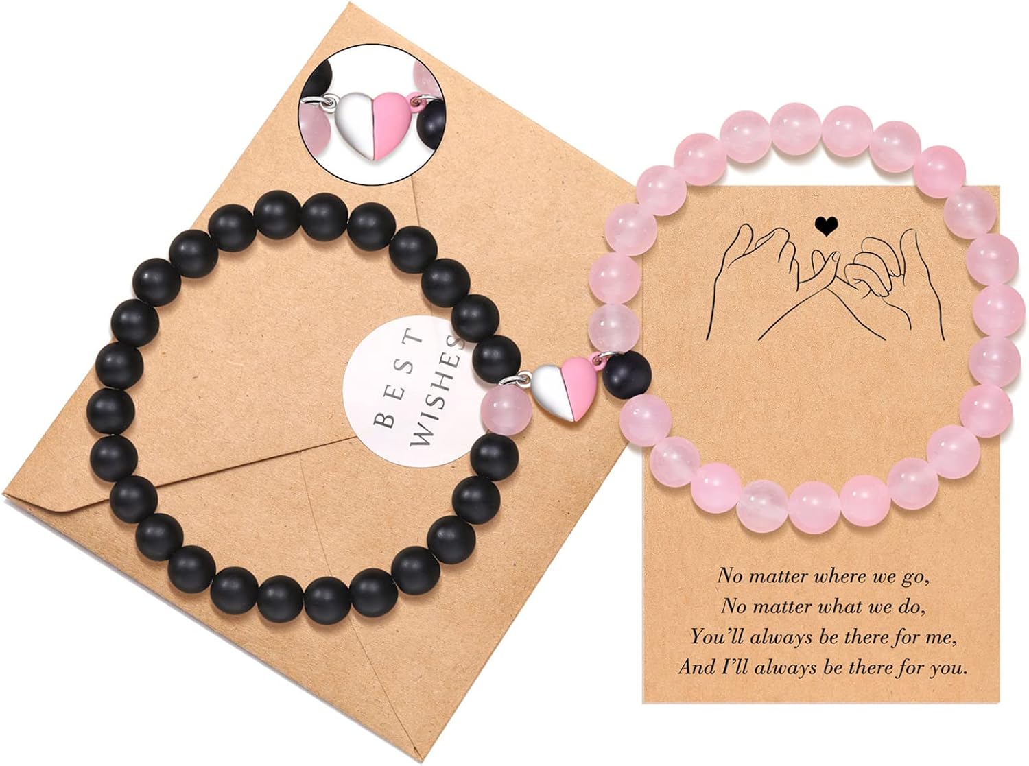 PINKDODO Couples Bracelets for Boyfriend Girlfriend Women Men Lovers Friends