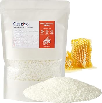Crenovo White Beeswax Pellets 2 LB, 100% Pure Natural Beeswax for Candle Making