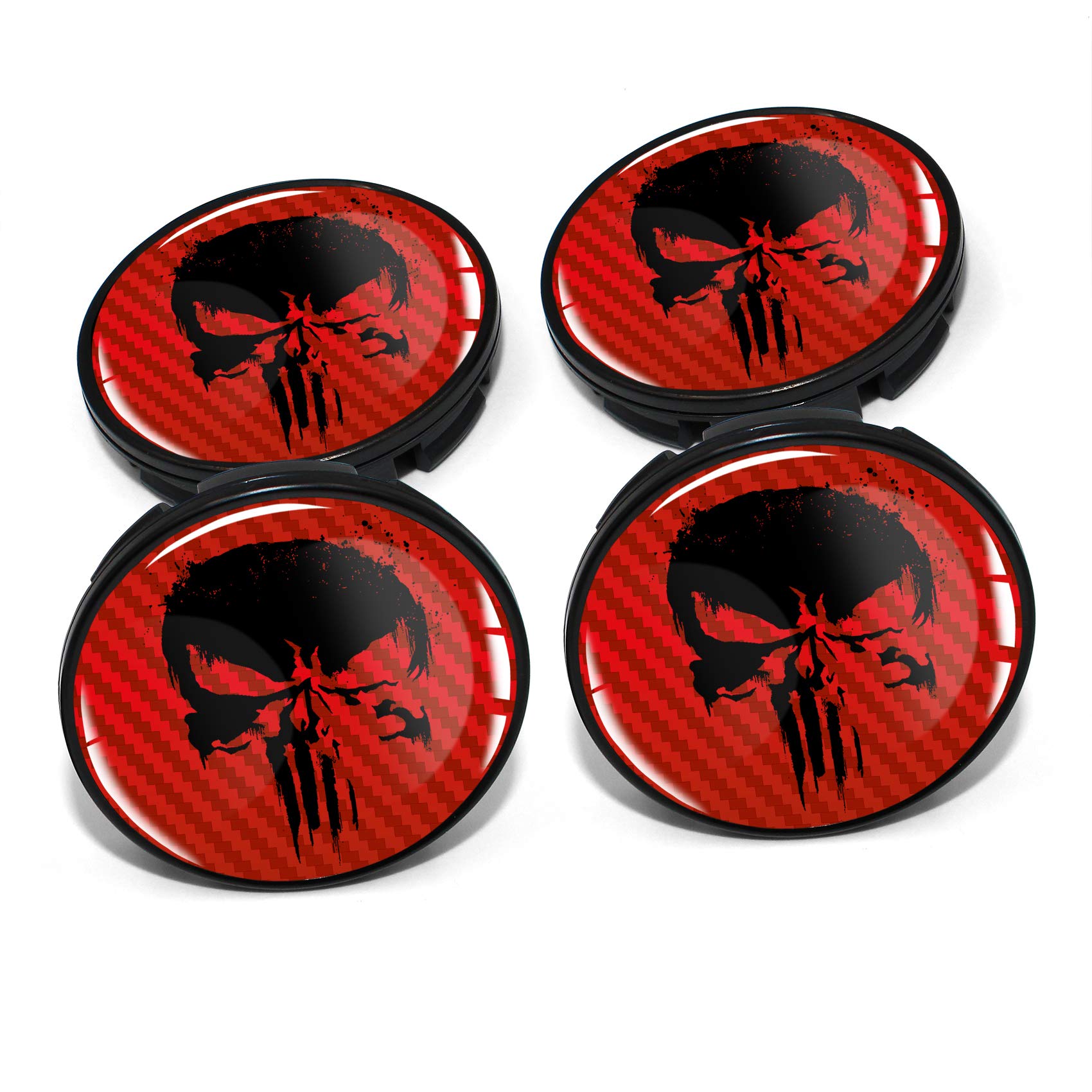 4 adesivi in gel per coprimozzo da 60 mm di diametro, adesivi per cerchioni, emblema doming per auto, accessori tuning, DM007 (n. 19 pipistrello argento