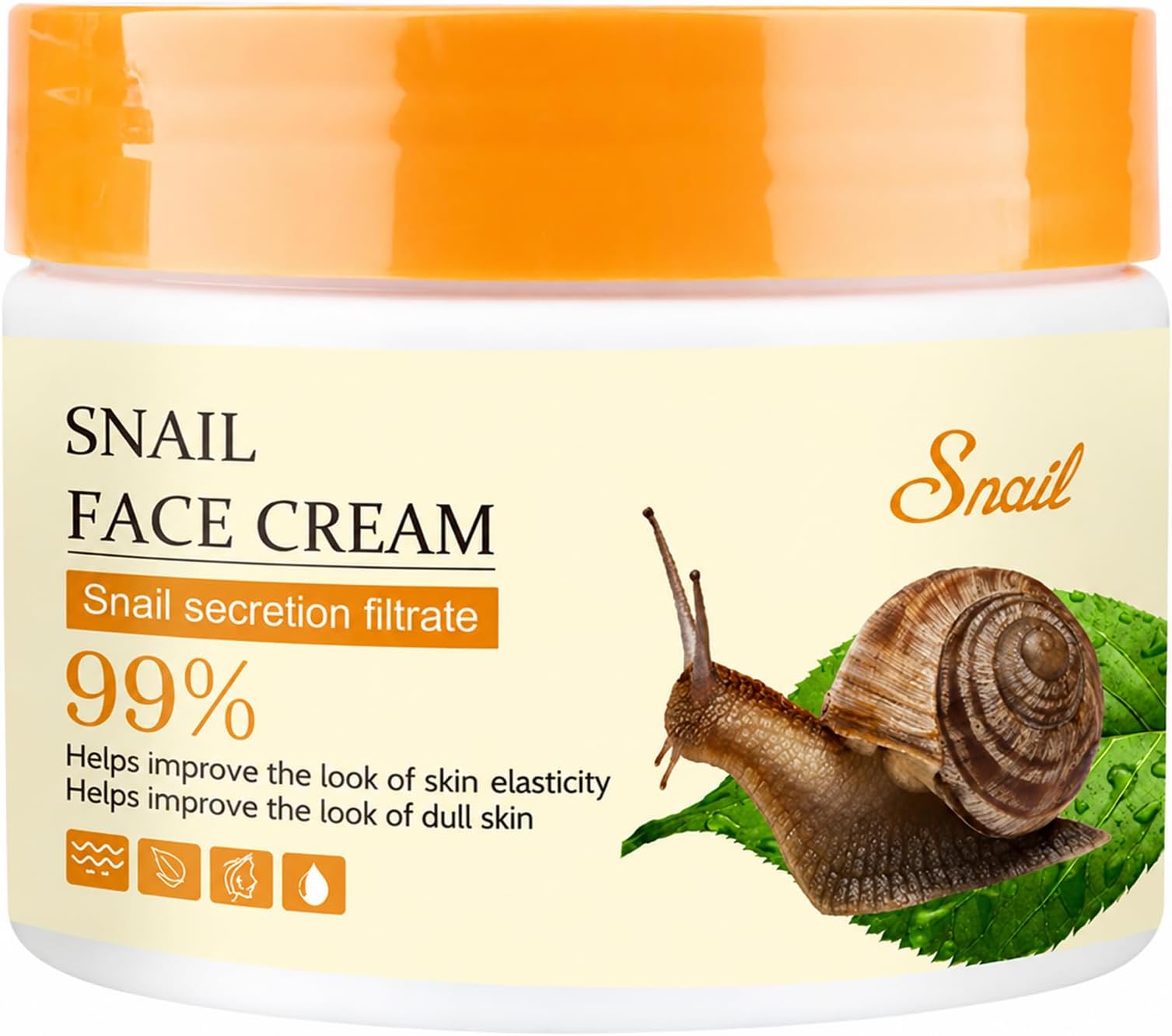 Snail Face Cream, Snail Moisturizer with Snail Secretion Filtrate, Deeply Nourishing and Moisturizing Dry Skin, Leave Skin Soft and Smooth, Reduces the Appearance of Fine Lines