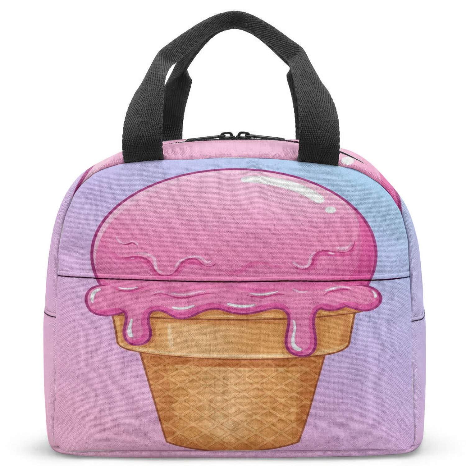 Sac à déjeuner isotherme enfants pour pique-nique et école | Pochette repas fraise