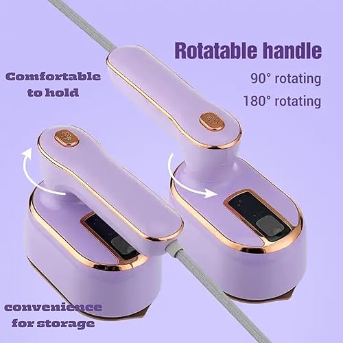 Miniatura 2 de REBOLLITA Plancha de vapor de viaje para ropa, 1000 W, tamaño portátil, soporte de vapor portátil, planchado en seco y húmedo, plancha de vapor