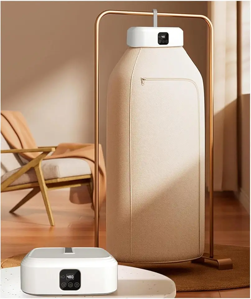 Secador de roupas, Mini Secador para Roupas, Secadora de Roupas, Secador, Secador Portatil, com Função de Temporizador e 2 Níveis de Aquecimento, Design de Tensão Ampla, Adequado para 110V ~ 220V