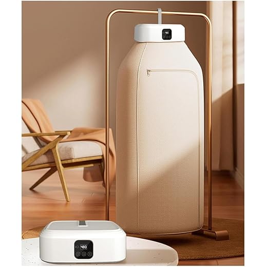 Secador de roupas, Mini Secador para Roupas, Secadora de Roupas, Secador, Secador Portatil, com Função de Temporizador e 2 Níveis de Aquecimento, Design de Tensão Ampla, Adequado para 110V ~ 220V