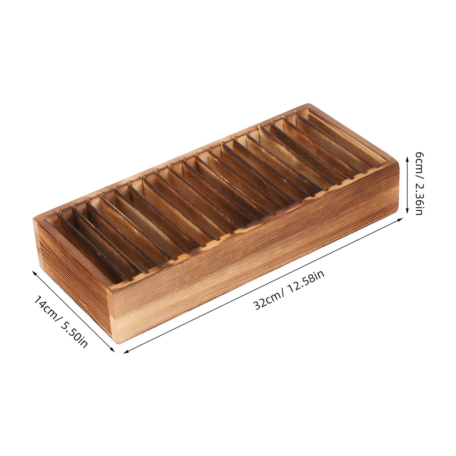 Visitenkartenbox aus Holz mit Herausnehmbaren Fächern für Schreibtisch Karteikartenbox aus Massivholz als Visitenkartenhalter und Aufbewahrungsbox für Büro und Zuhause