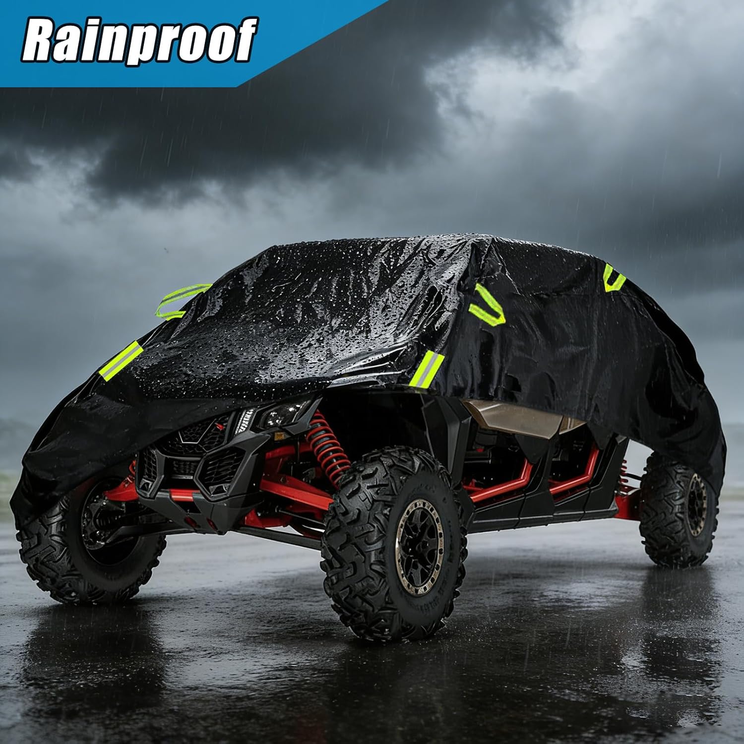 UTV Cover for Honda Talon 1000X-4 Fox Live Valve 2020-2026, All Weather Protection Outdoor Storage Cover with Reflective Strips, Water-Resistant Oxford Fabric for Rain, Snow, Dust,B Style