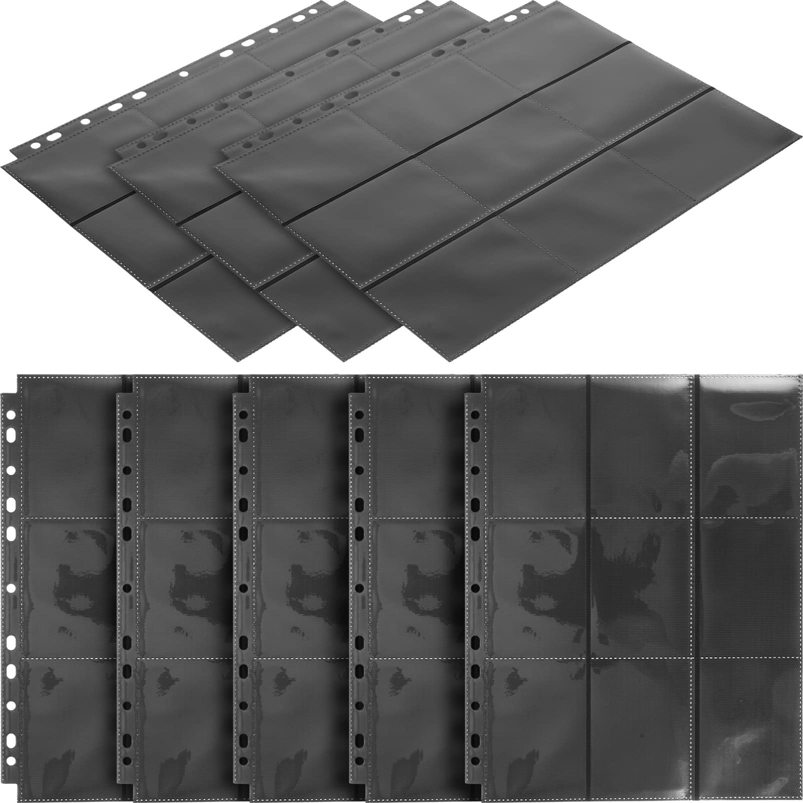 Pochettes transparentes pour classeur à cartes MAGICLULU | 50 recharges grand format