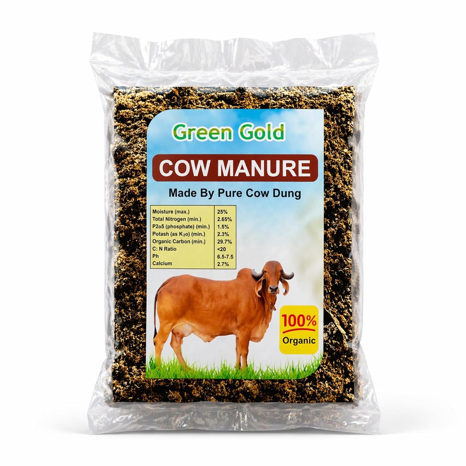 Item Name: Green Gold Organic Cow Manure Fertilizer – 100% Pure Cow Dung Compost for Plants, Garden Soil & Farming | Rich in Nitrogen, Phosphate & Potash | Natural Soil Conditioner, Pack of 2-image-35
