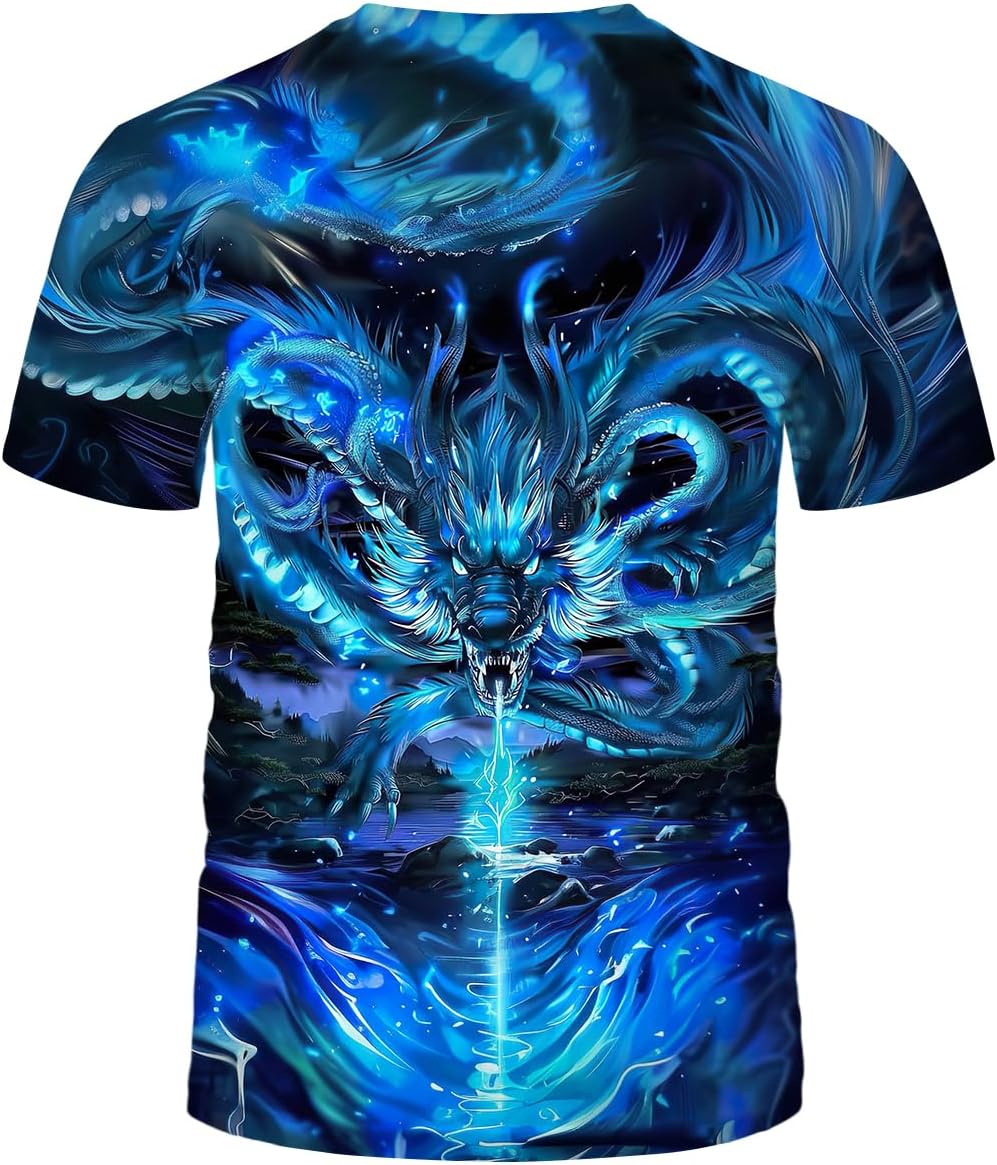 Mythology Chinese Dragon T-Shirt Funny Anime Graphic Tee Shirt - Image 3