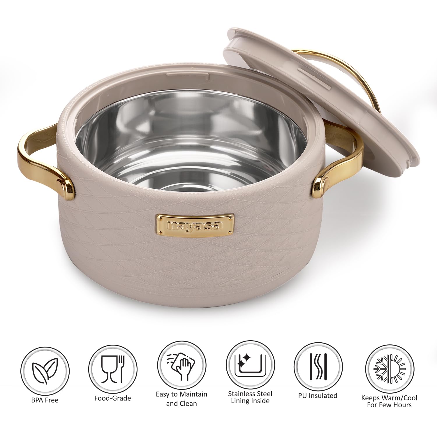 Plastic Roti Hot Pot Steel Inner Chapati Box Food Container 2000ml Cello Midas Insulated ...