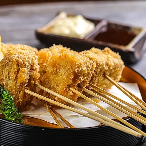 Miniatura 3 de Fasmov Paquete de 1000 brochetas de bambú natural, brochetas de bambú para aperitivos de barbacoa para parrilla, brochetas, frutas, aperitivos,