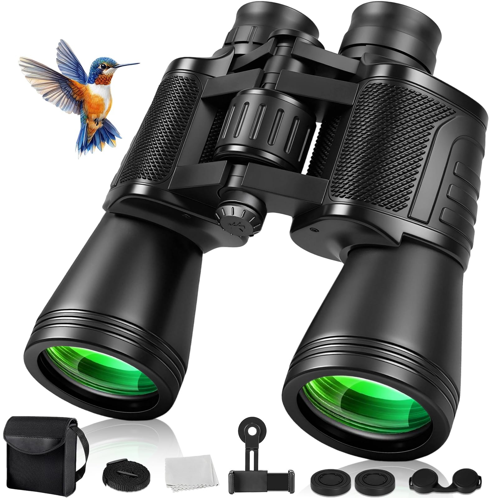 20x50 Fernglas für Erwachsene, Vogelbeobachtungs Ferngläser mit BAK4 Prism FMC-Objektiven - 26mm Großes Okular Clear View Fernglas, Objektiv für Vogelbeobachtung,Sport,Wandern,Reisen
