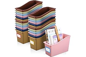 Jinei Boho Book Bins: Vibrant Storage for Classroom and Home Organization