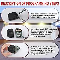 Vista 4 de Kingdder 1 unidad de control remoto para puerta de garaje compatible con multicódigo lineal 300 mhz 10 interruptor de inmersión 3089 3060 3070