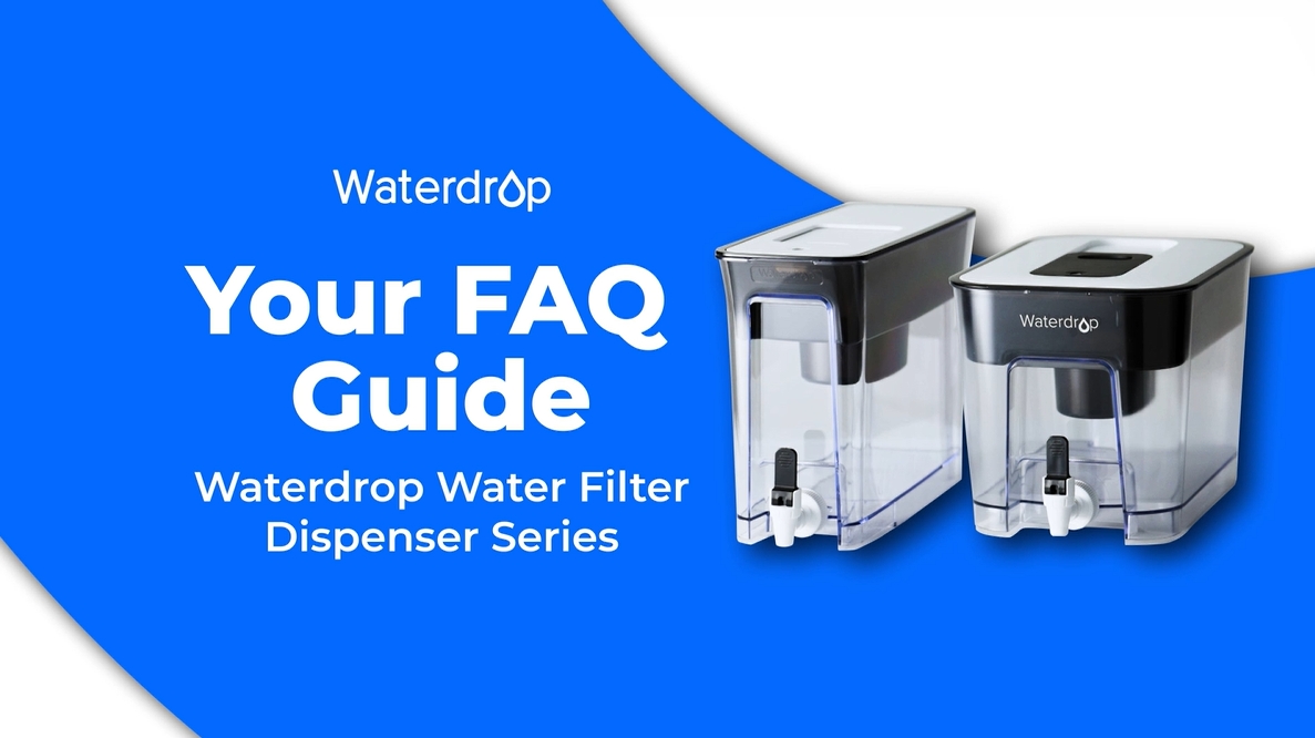 Image of Waterdrop WFD-40L Water Filter Dispenser, 35-Cup Capacity, Black | 200-Gallon Long-Life Water Filter Pitcher, Large Capacity, Reduces Chlorine, PFOA /PFOS and More, BPA Free