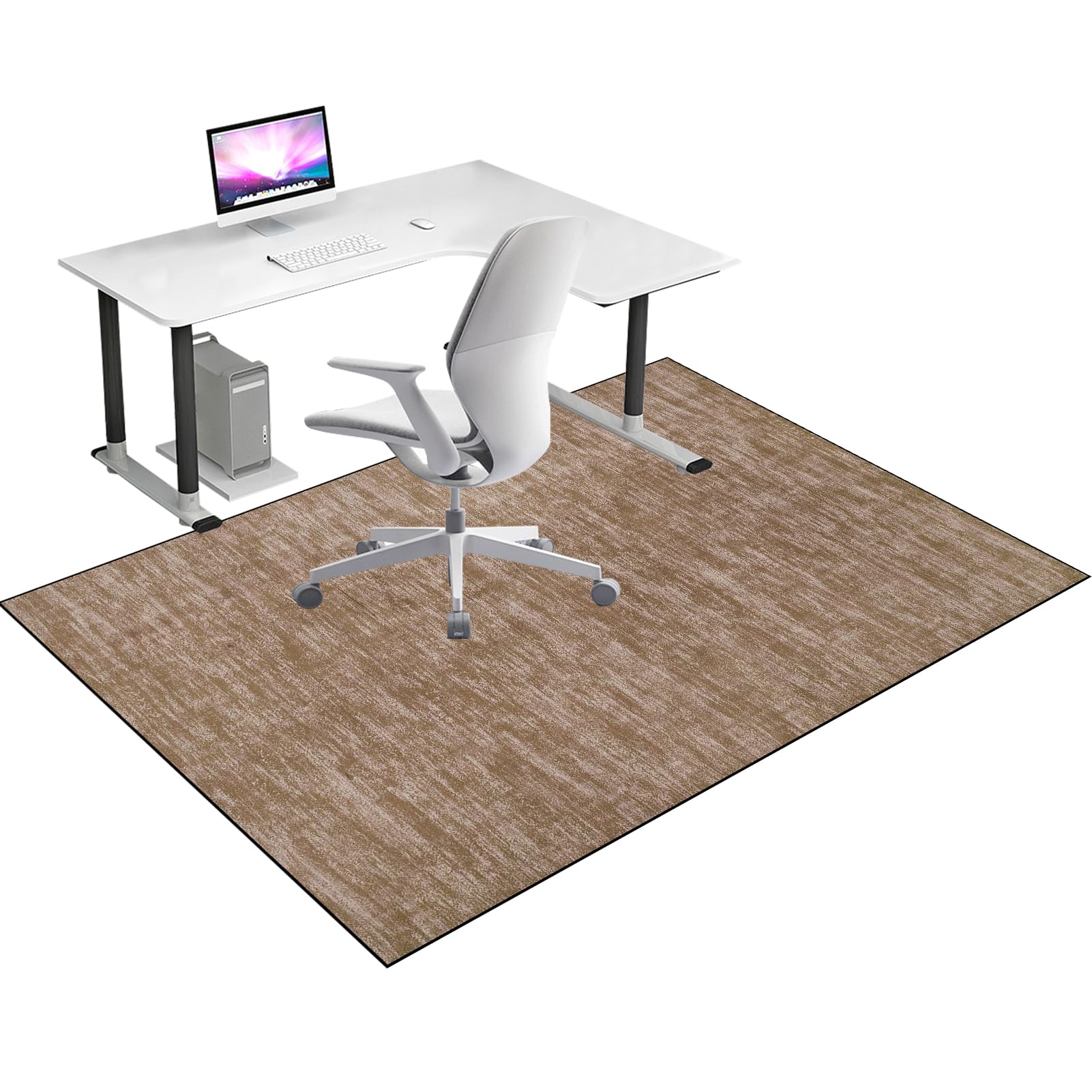 Qesjodfu A-5 Heavy Duty Office Gaming Chair Mats For Carpeted And Hardwood 140 X 160 Cm Floor Carpet Protector Chair Mat For Home & Office Floor Mat For Office Chair Anti-Skidding Desk Chair Mat For Rolling Chair