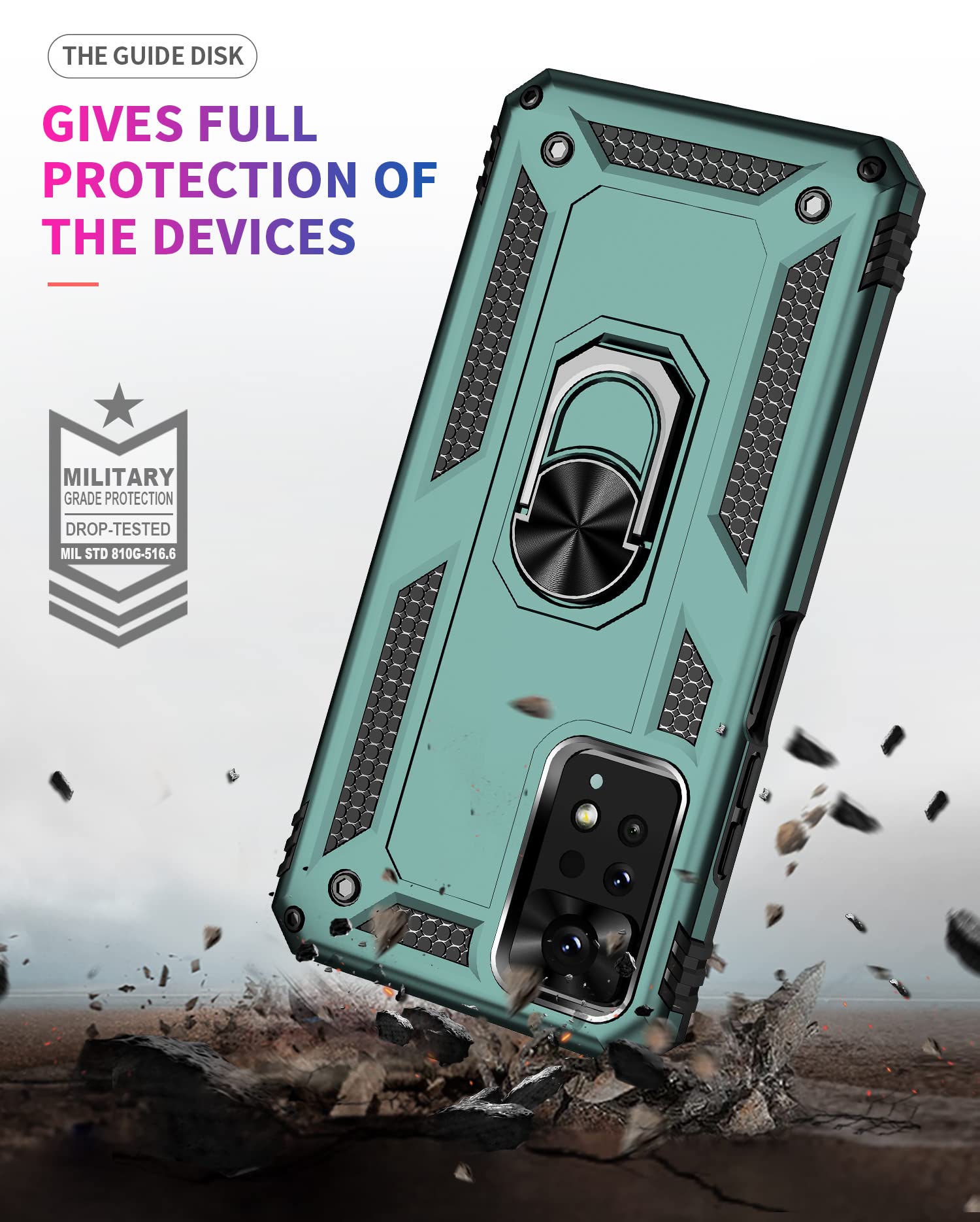 XINYEXIN Cover per Xiaomi Redmi Note 11 Pro 4G / 5G (6.67), Custodia Antiurto 360 Gradi con Rinforzato Bumper, Full Body Rugged Trasparente Cover Military Heavy Duty Armour Case - Blu Chiaro