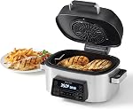 Starfrit 7-in-1 Indoor Air Fryer Grill - 6L Cooking Capacity - Air Fryer Basket & Cast Aluminum Grill Plate - 1660W