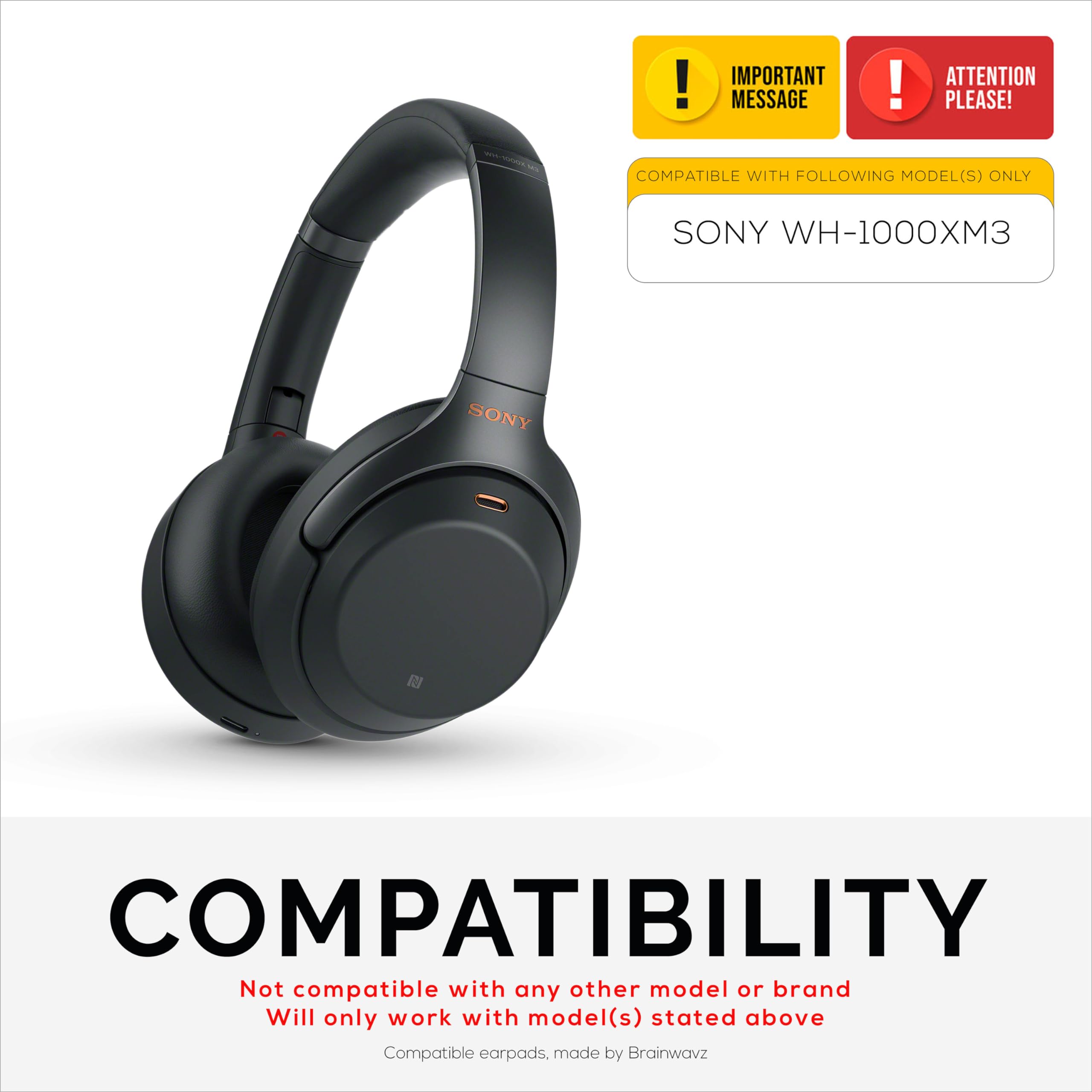 【新品パッド】SONY WH-1000XM3 Amazon.com: Replacement Earpads for Sony WH-1000XM3 Headphones