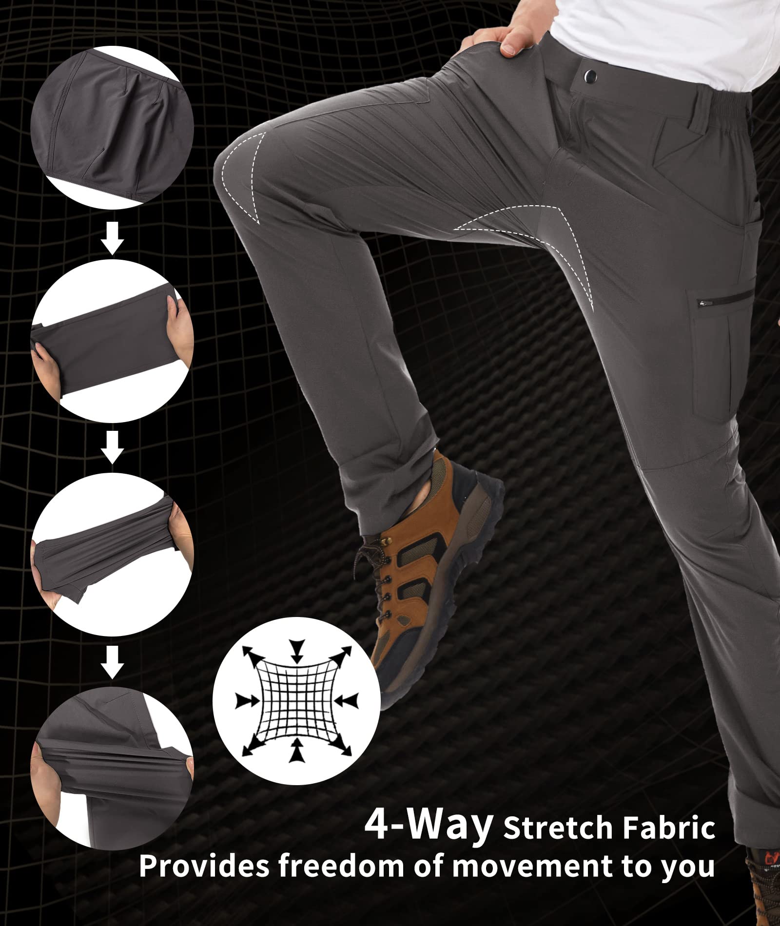 NOUKOW Men's Stretch Cargo Pa...B0BX2KX7B9