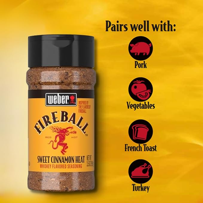 Sazonador Weber con Sabor a Whisky Fireball, 3.5 oz miniatura 4