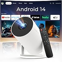 Vista 1 de Mini proyector con WiFi 6 y Bluetooth 5.4 Auto Keystone Integrado Android 11, proyector portátil de soporte 1080P 4K, proyector LYNCAST giratorio