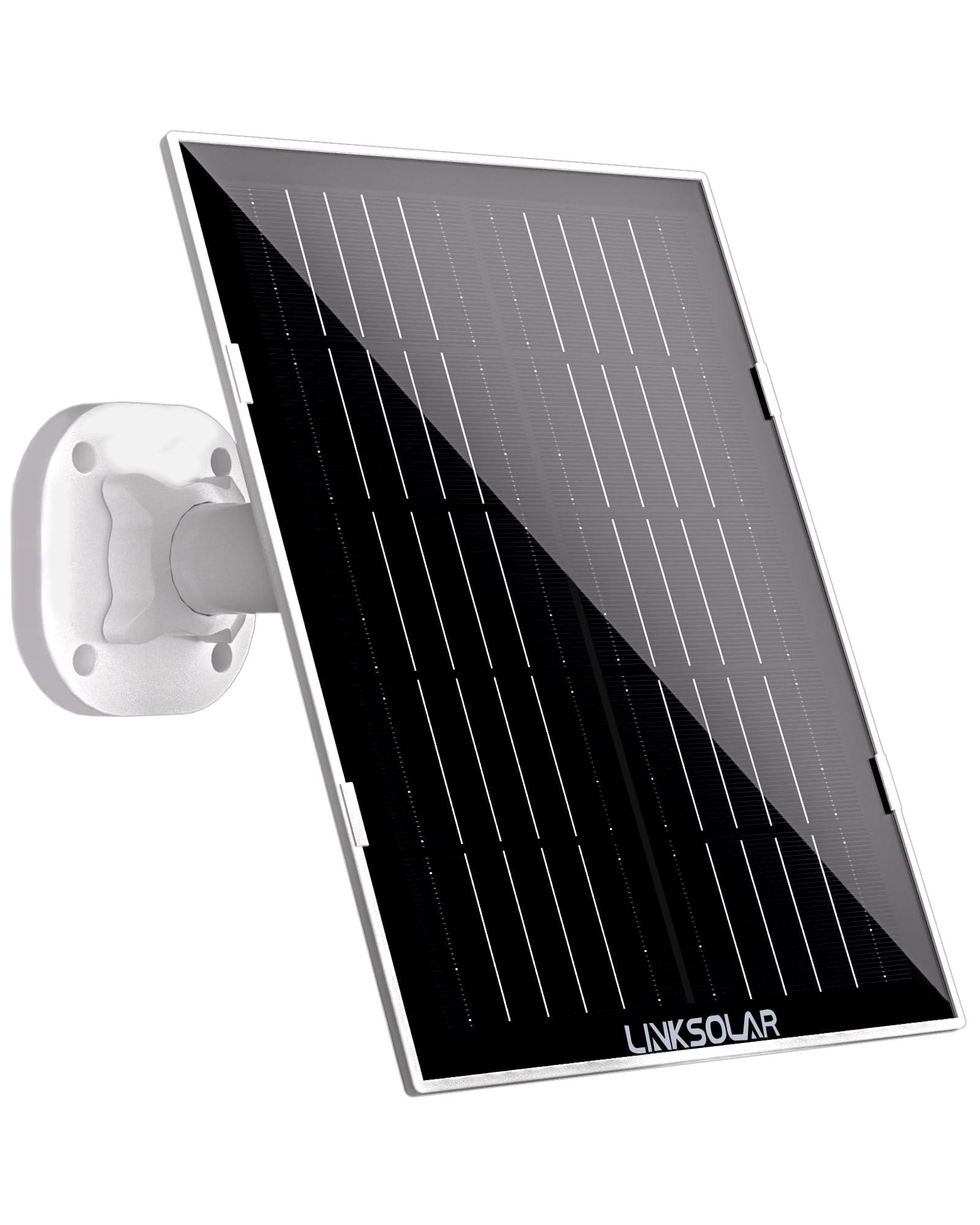 LinkSolar Solar Panel for Ring Security Camera Outdoor, 8W Solar Panels Charger with Micro USB, DC & USB-C Port for Rechargeable Battery Camera, IP65 Waterproof, 9.8ft Cable, 360°Adjustable Bracket