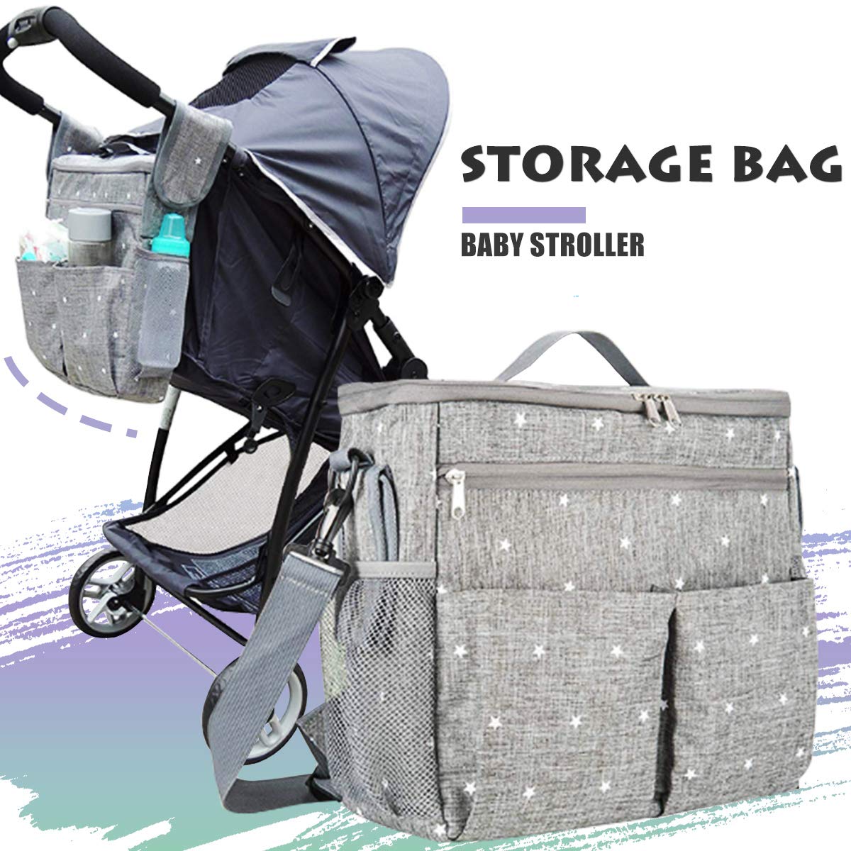 Sac De Rangement Pour Bébé Porte-Biberon Pour Bébé Avec Poussette Et Organisateur