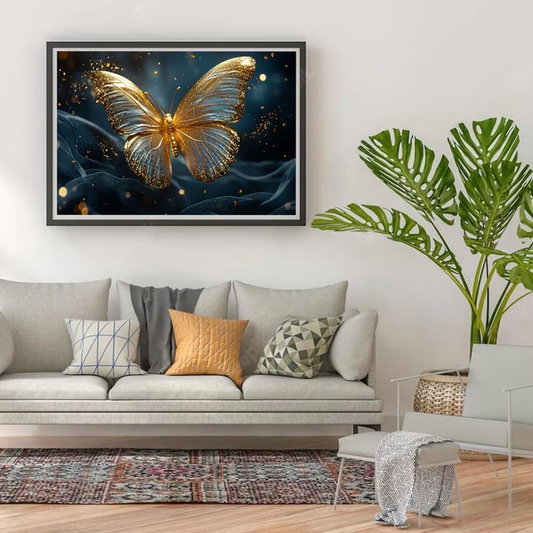 5D Motyl Diament Malarstwo Zestaw dla dorosłych, DIY Zestawy do malowania diamentami Diament, Pełne zestawy artystyczne, Square Rhinestone Ścieg krzyżykowy Malarstwo dla dorosłych Początkujący Wystrój