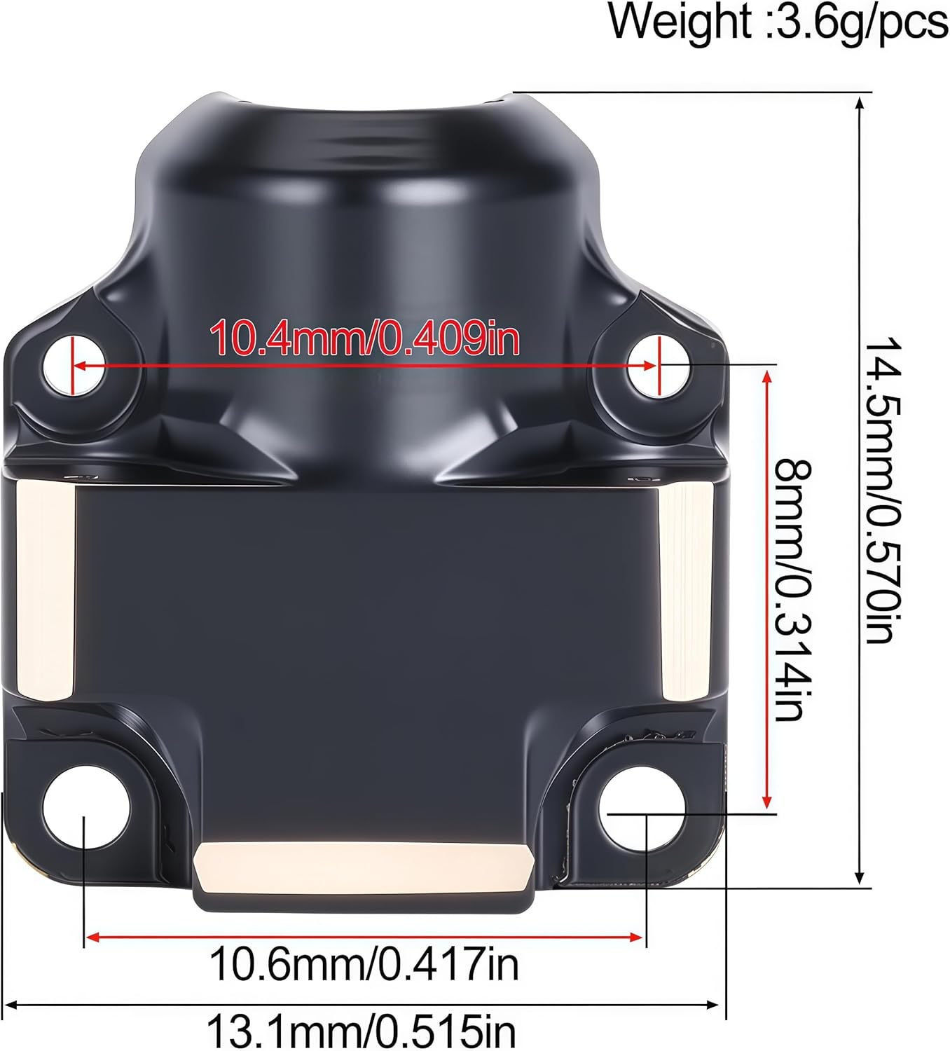 SCX30 Brass Upgrade Kit, Front & Rear Brass Diff Covers, Brass Steering Knuckles & Rear Hub Weights for Axial SCX30 RC Crawler