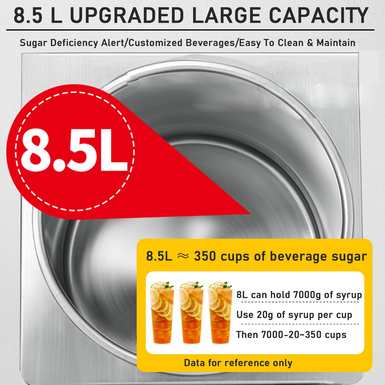 LYDZUSDP Automatic Fructose Dispenser for Commercial,Electric Fructose Sugar Syrup Quantitative Machine,Bubble Tea Fructose Dispenser Maker(Stainlesssteel)
