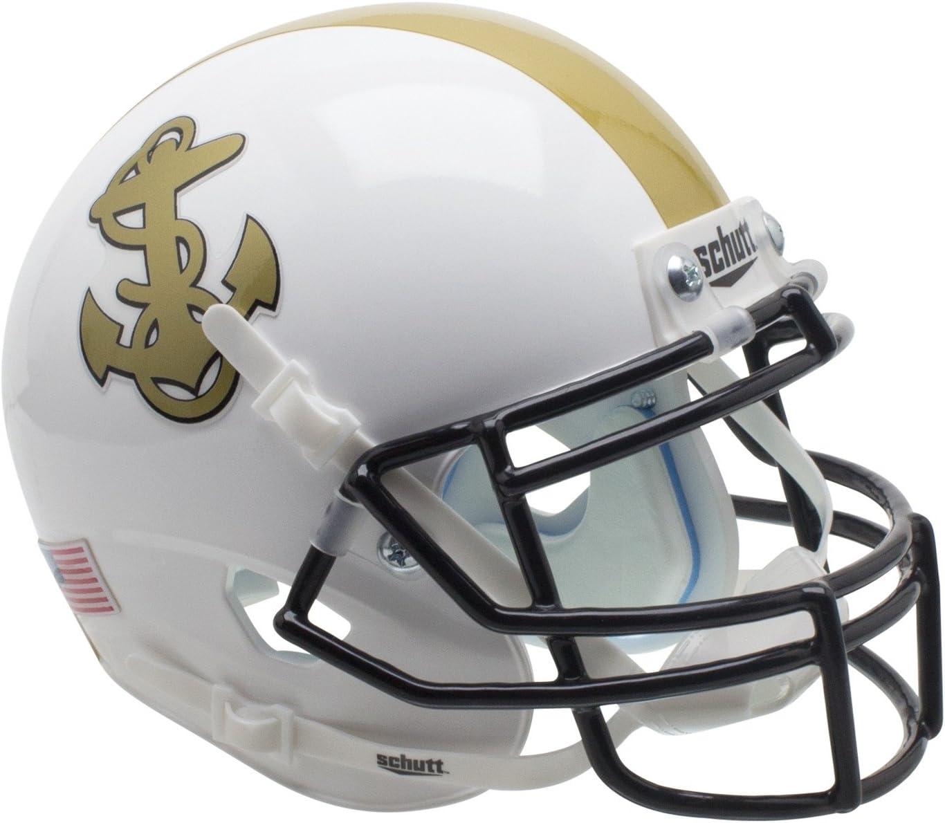 Schutt NCAA Navy Midshipmen Replica XP Football Helmet, White/Navy Alt. 2: Sports & Outdoors