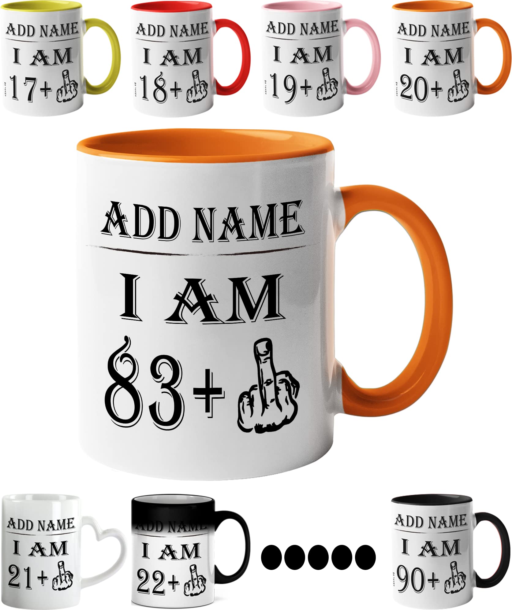 Mr Jeans LTD 84th Birthday Funny Mug - Personalised Mug/Cup - Add Name - I am 83 Plus one Coffee Mug Gag Party Idea as a Joke Celebration Eighty Adult Mug