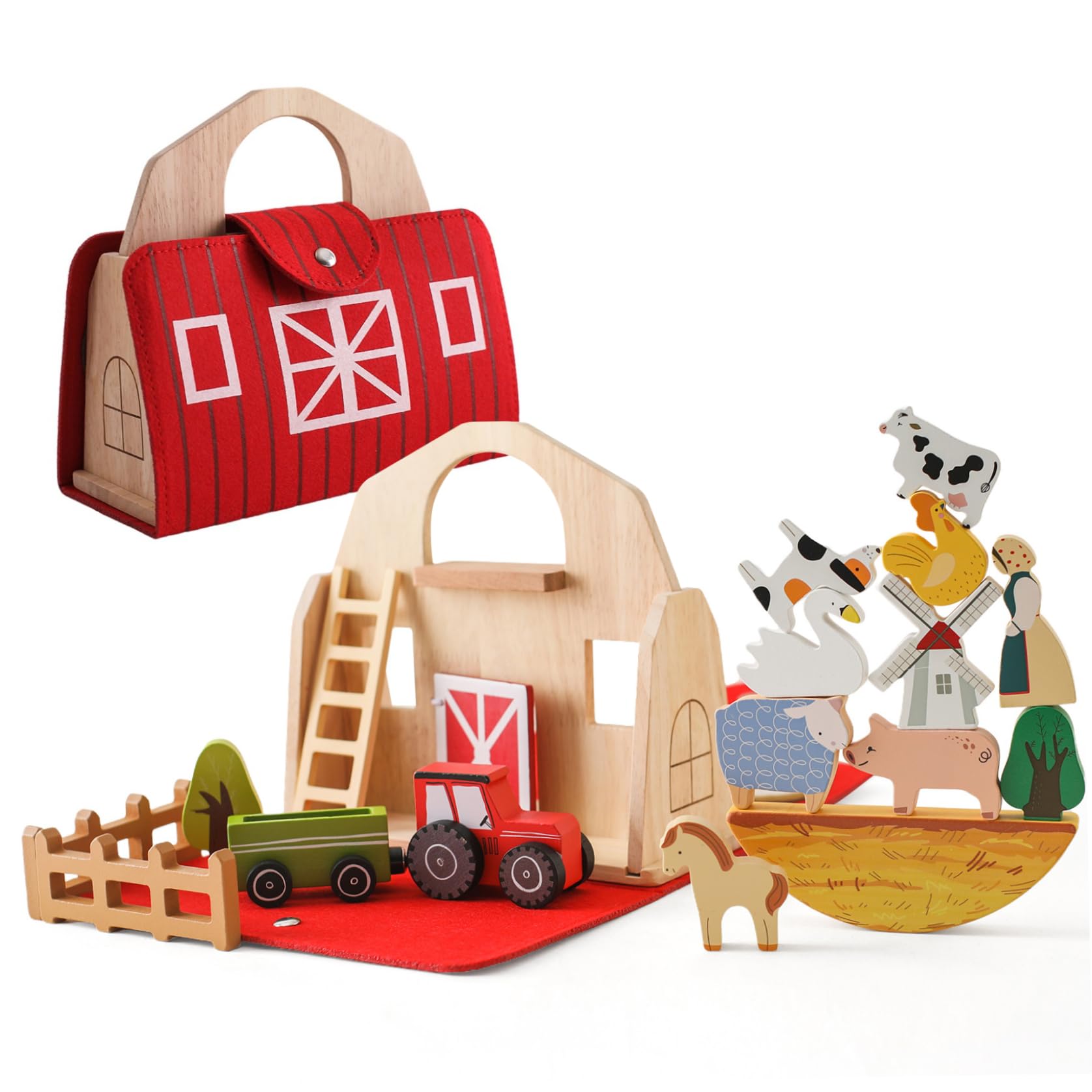 Animali da fattoria in legno |