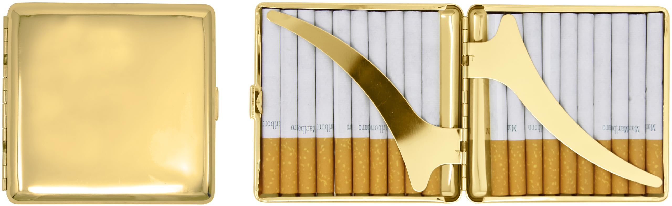 Stephanie Imports Gold Classic (Full Pack Kings) Metal-Plated Cigarette Case & Stash Box