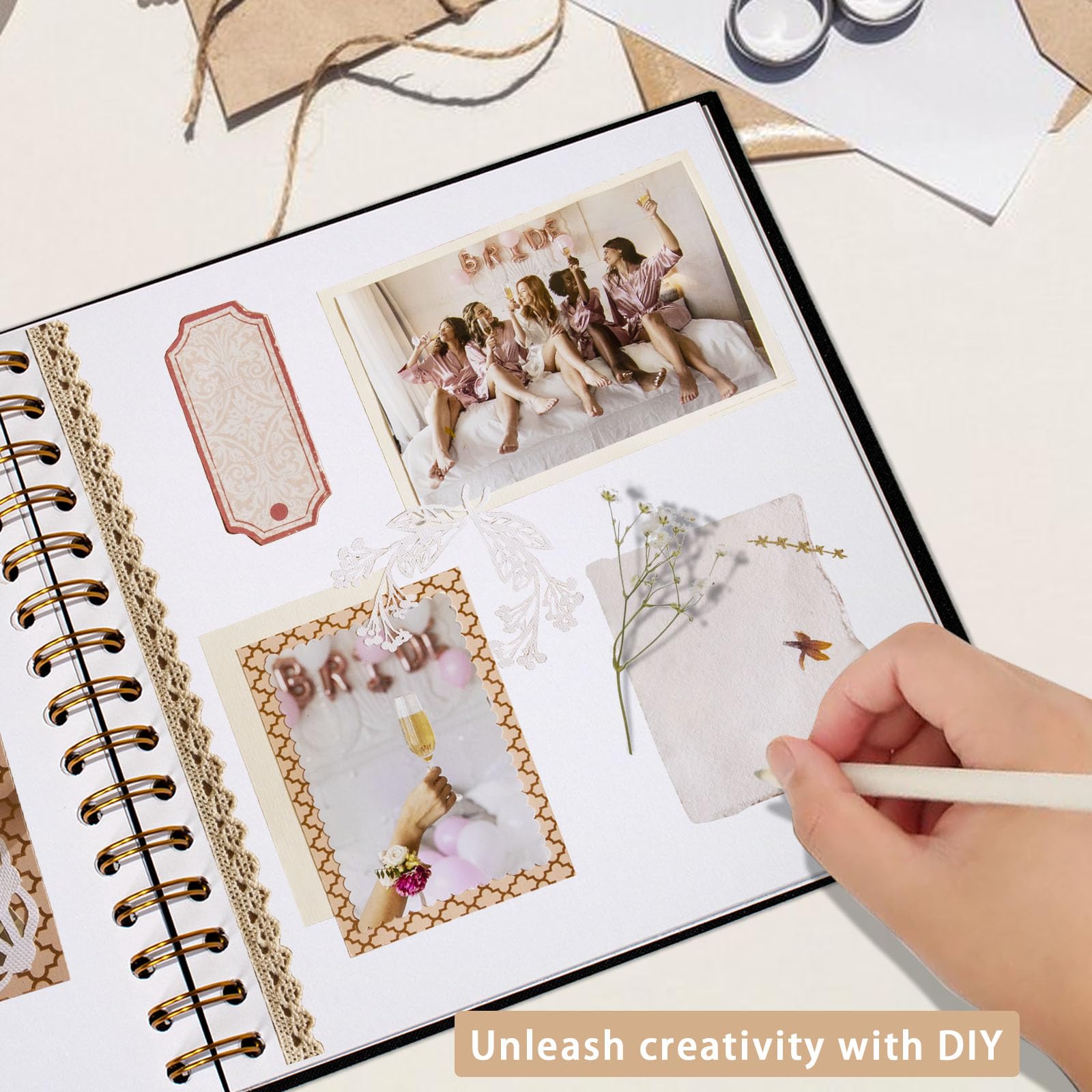 Mały album do scrapbookingu, 20 x 20 cm, lniany album fotograficzny, mini książka pamiątkowa, na ślub, dziecko, rodzinę, ukończenie szkoły, podróż, pies, wakacje
