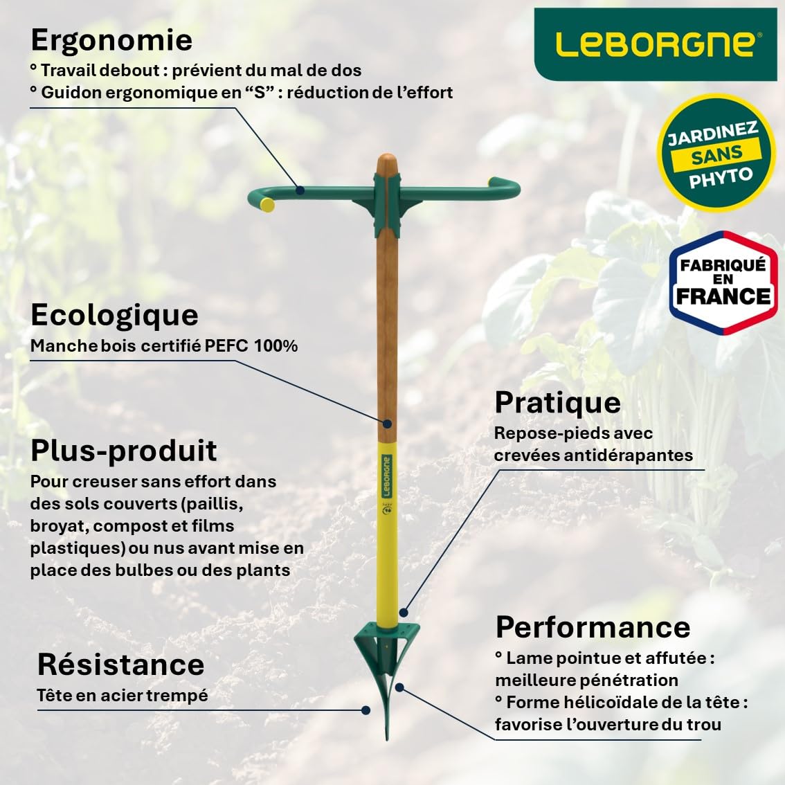 Plantoir ergonomique NaturOvert