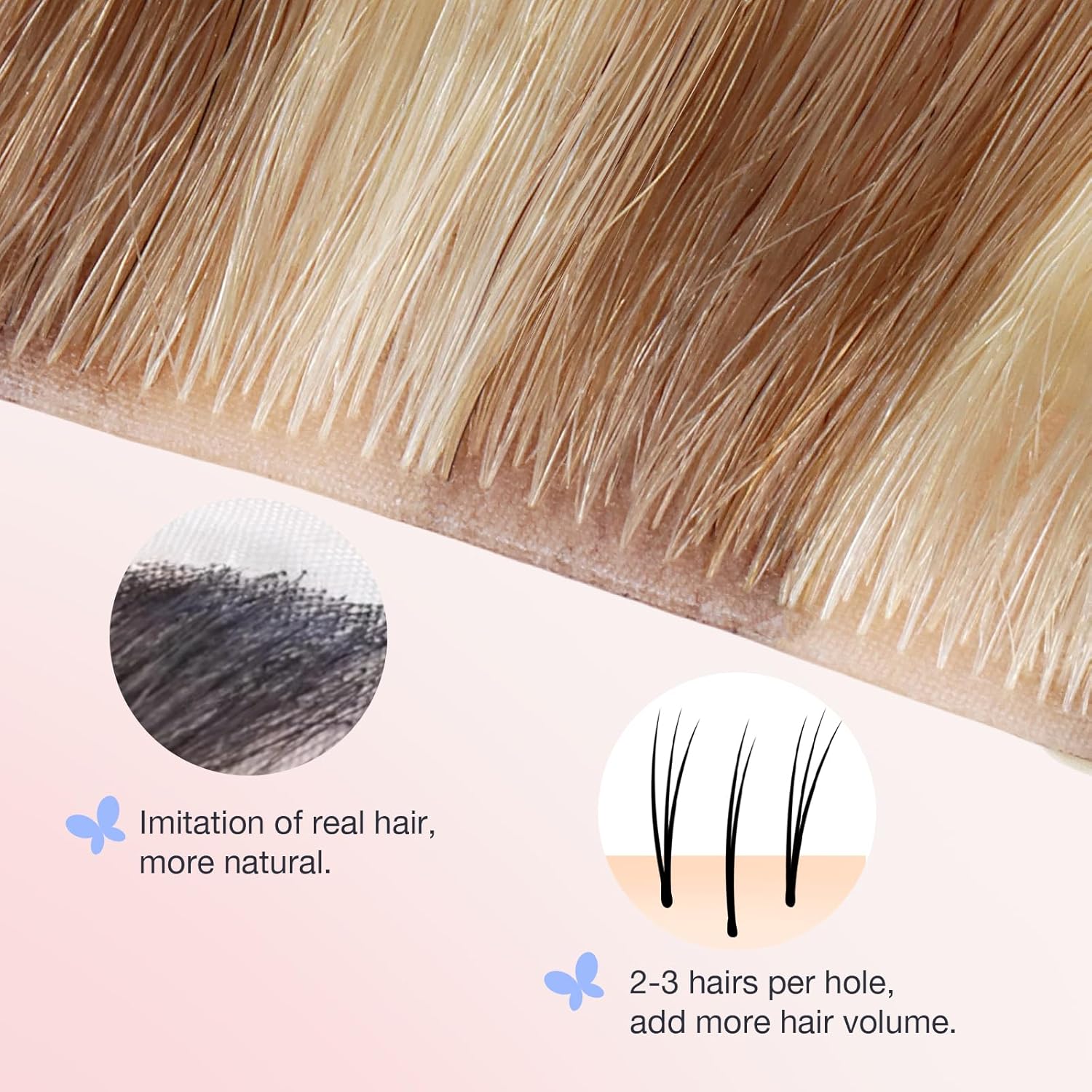 DOORES Invisi Edge Clip in Hair Extensions 22 inch 110g 7pcs, Virgin Real Human Hair PU Clip in Extension Invisible Seamless Thickening Hairstyle, 18A/613A Dark Blonde Highlighted Bleach Blonde