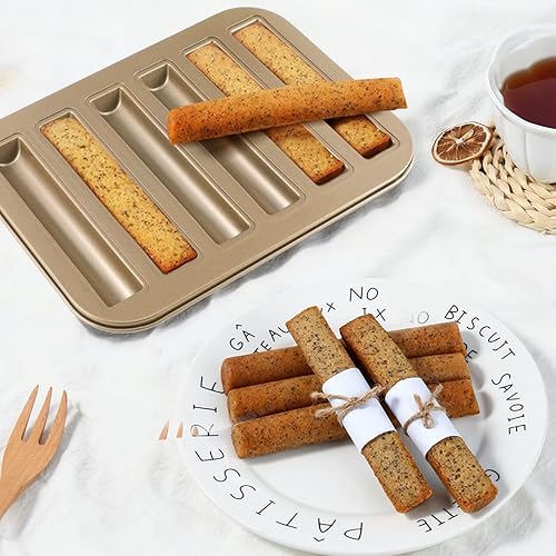 Miniatura 4 de Molde antiadherente para bollo y salchicha para pasteles, biscotti, Eclair y sándwich (3 unidades)