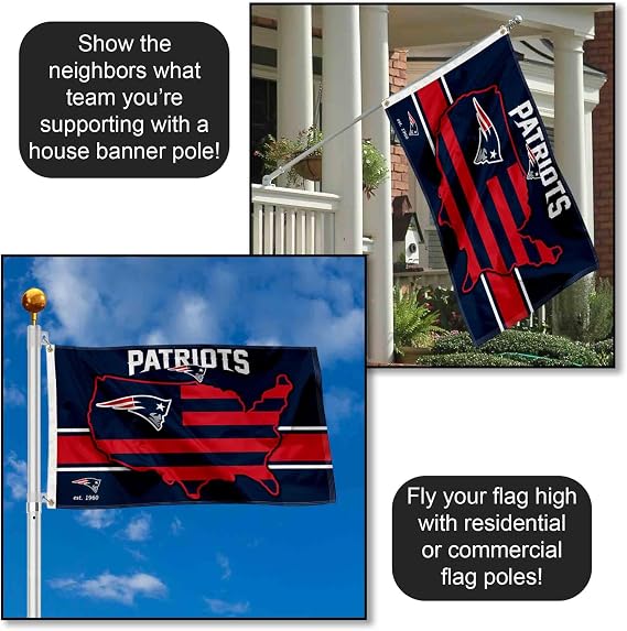 New England Patriots Nation USA American Country 3x5 Flag