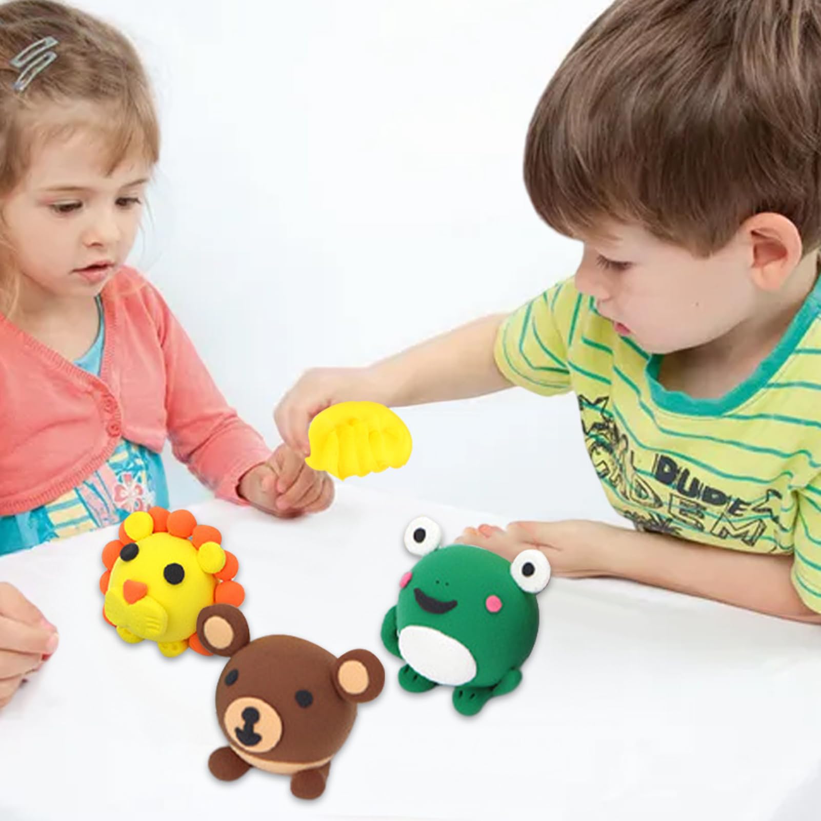 Air Dry Clay Kit - Bunte Lehm, Weichschaum Kitt | Pädagogischer Ton Set